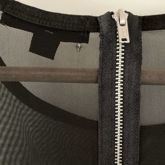 Forever 21 Black Mini Dress w/ Illusion Neckline - Picture 5 of 5